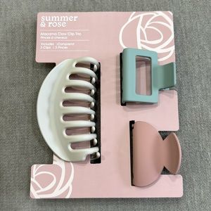 NWT Summer & Rose Atacama Claw Clip Trio
